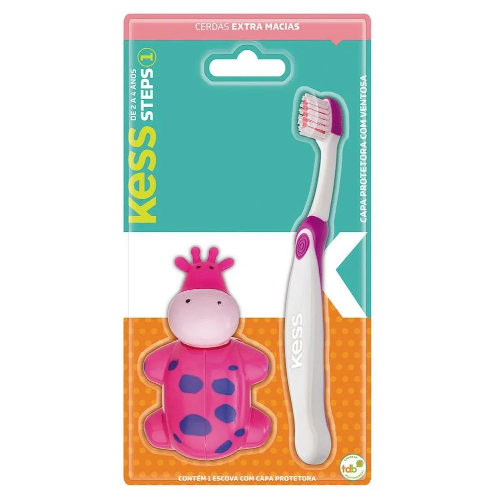 Escova Dental Kess Belliz Extra Macia Steps Com Capa Ref. 2037