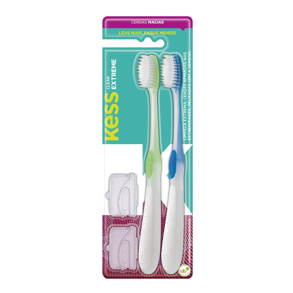 Escova Dental Kess Belliz Macia Com 2 Unidades Ref. 2092