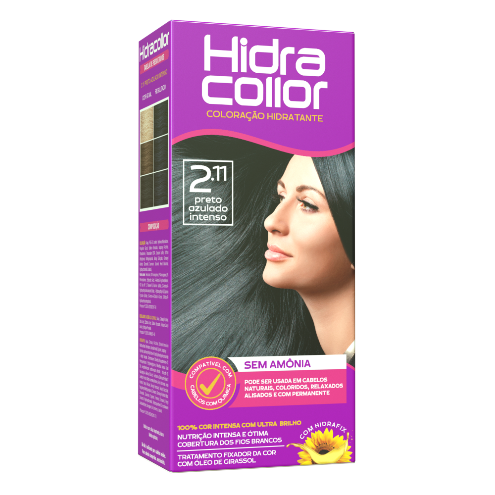 Coloração Hidracollor Preto Azulado Intenso 2.11