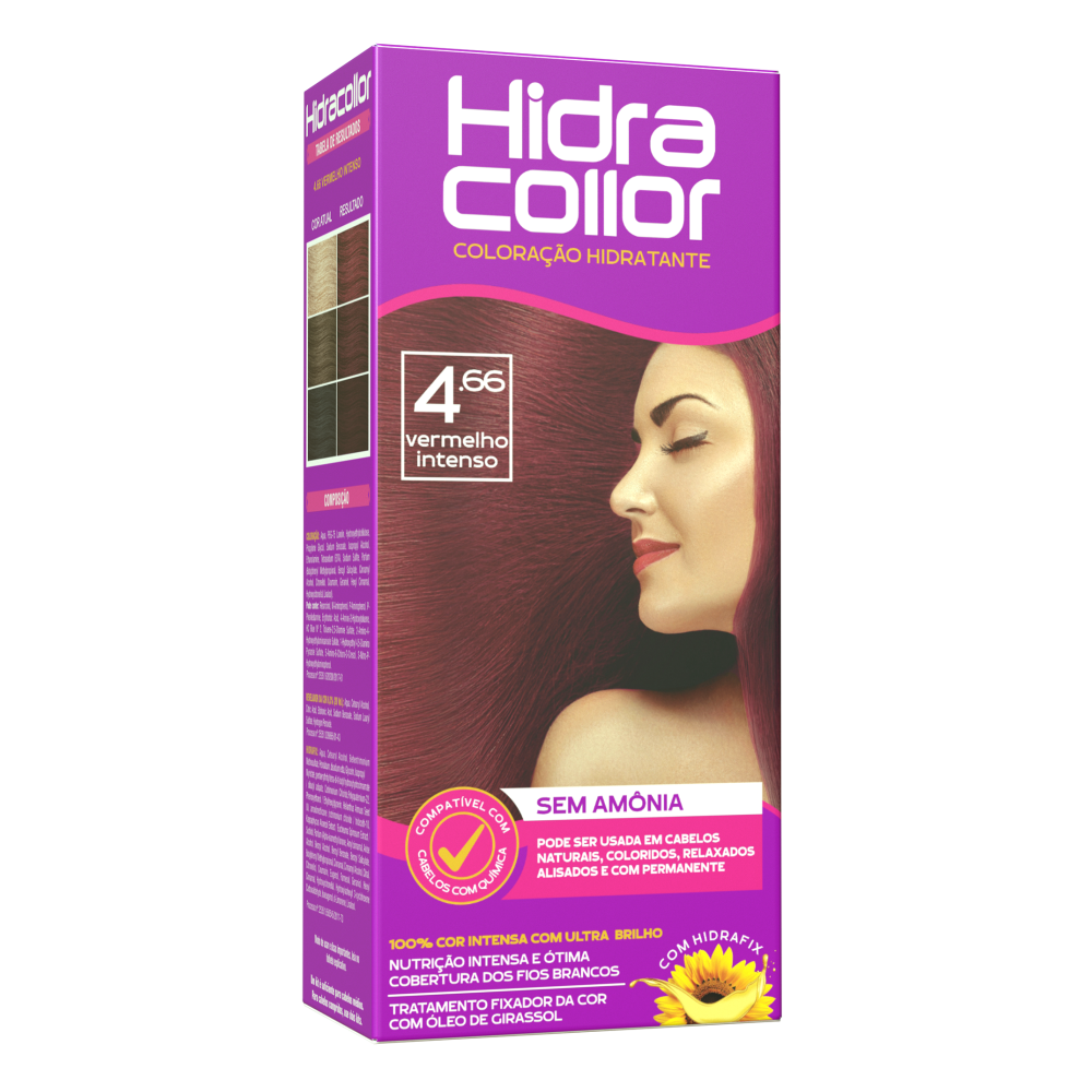 Coloração Hidracollor Vermelho Intenso 4.66
