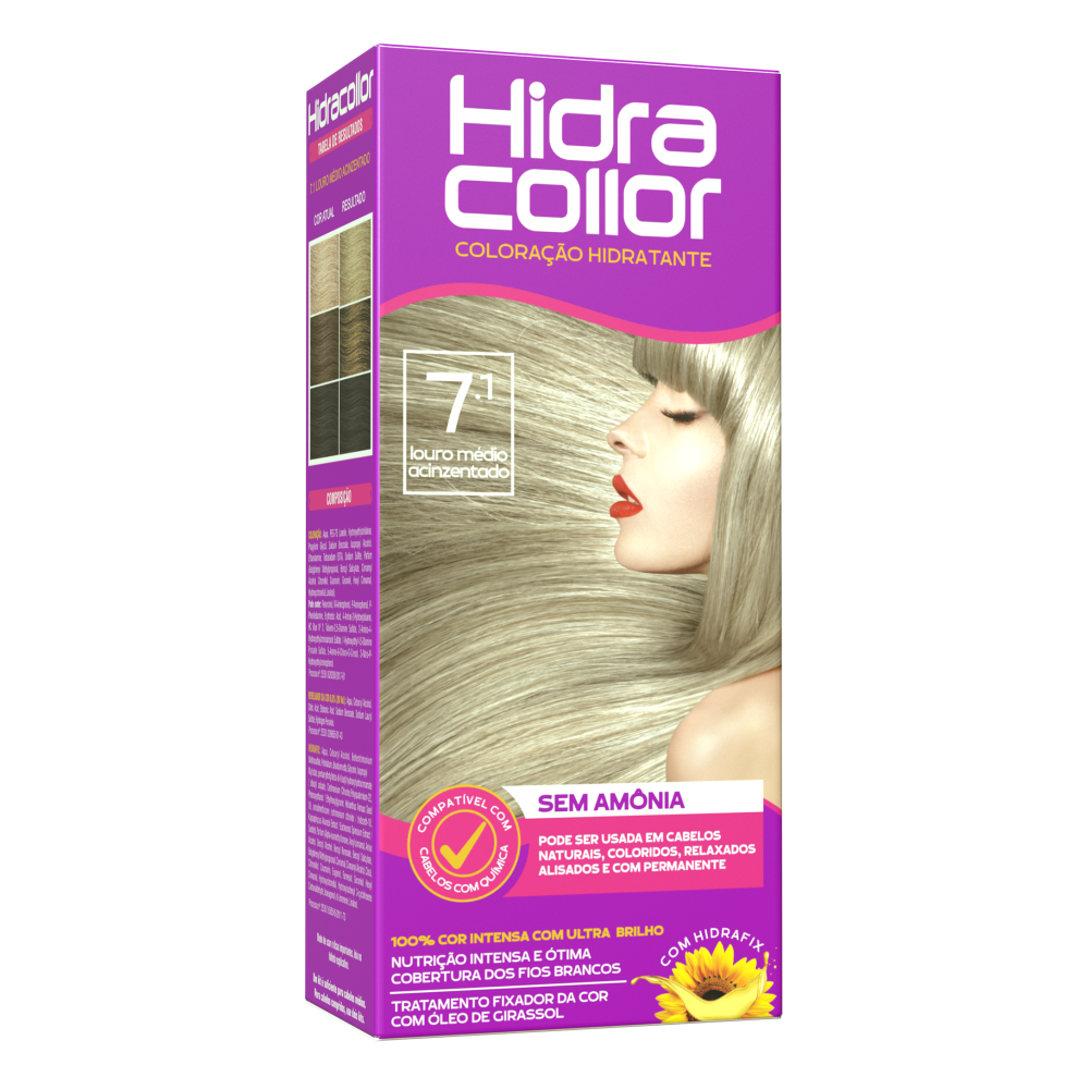 Coloração Hidracollor Louro Acinzentado 7.1