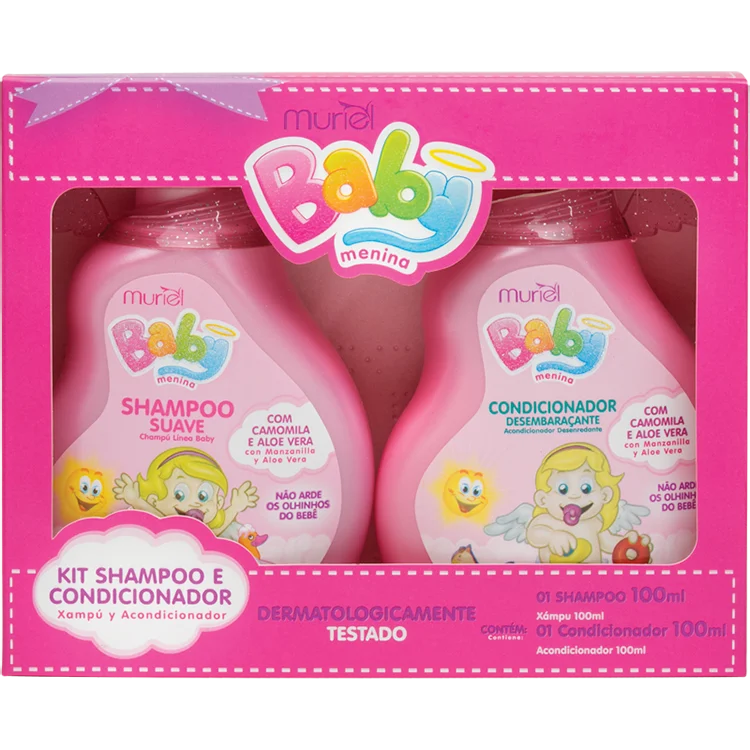 Kit Shampoo + Condicionador Muriel Baby Rosa 100ml