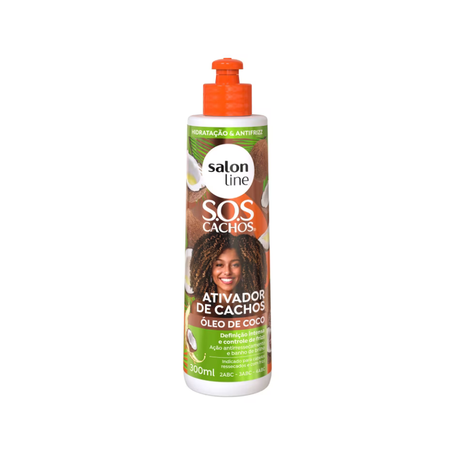 Ativador De Cachos Salon Line Sos Cachos Óleo De Coco Hidratação Absoluta 300ml