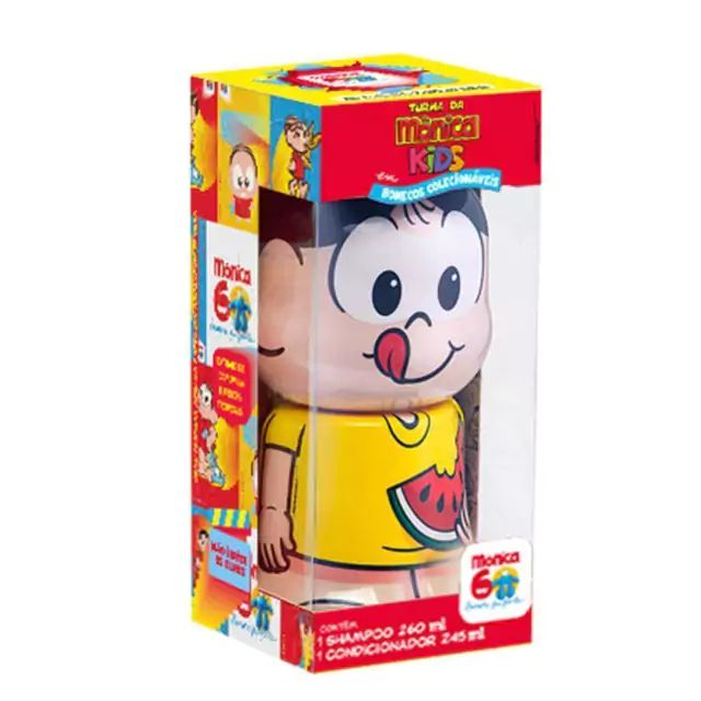 Kit Shampoo 260ml + Condicionador 245ml Cia Da Natureza Turma Da Mônica Kids Magali Boneco