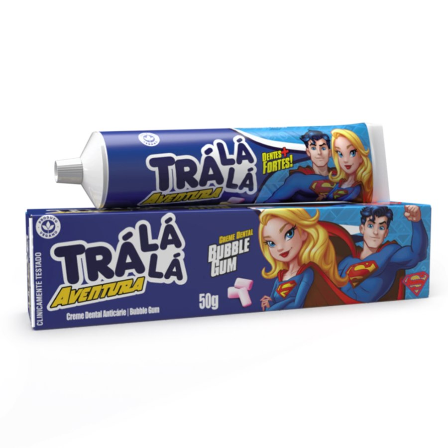 Creme Dental Tra Lá Lá 50g Aventura Bubble Gum