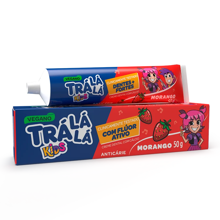 Creme Dental Kids Tra Lá Lá 50g Morango