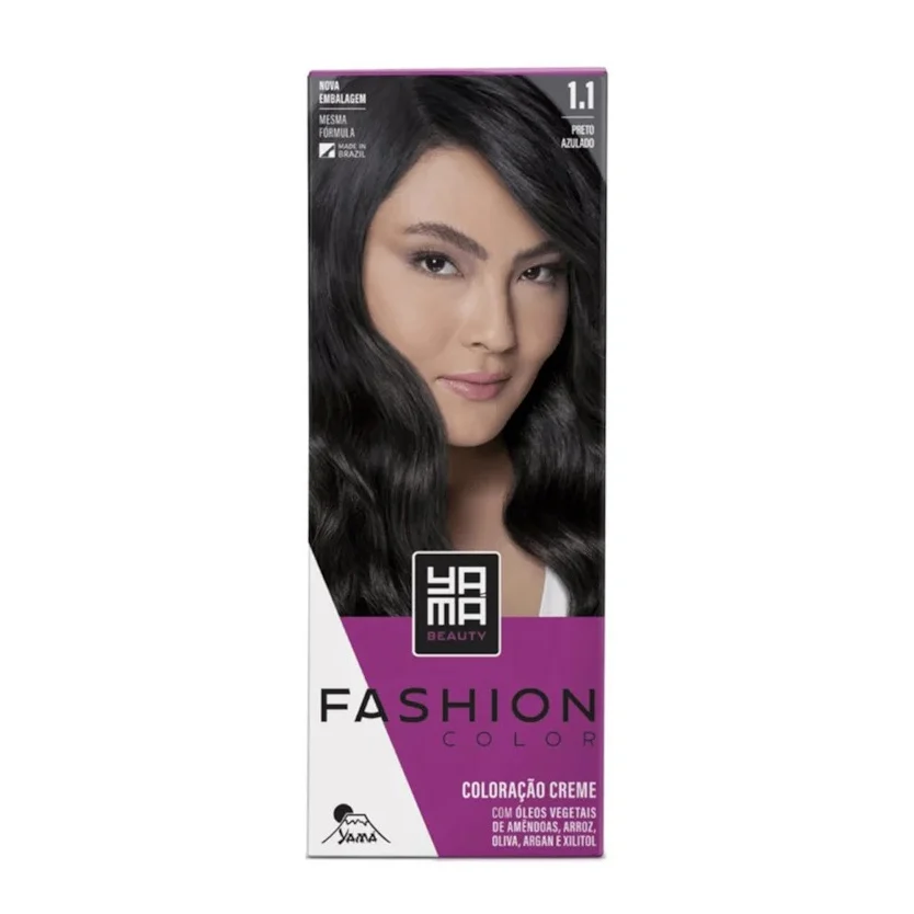 Coloração Yamá Fashion Color 1.1 Preto Azulado