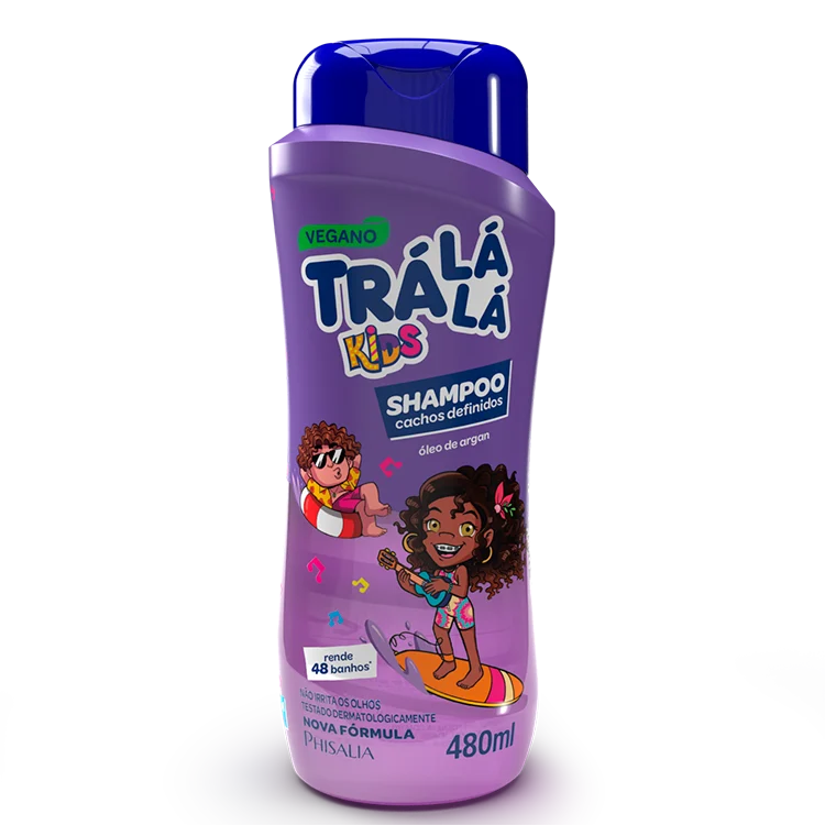 Shampoo Kids Tra Lá Lá 480ml Cachos Definidos