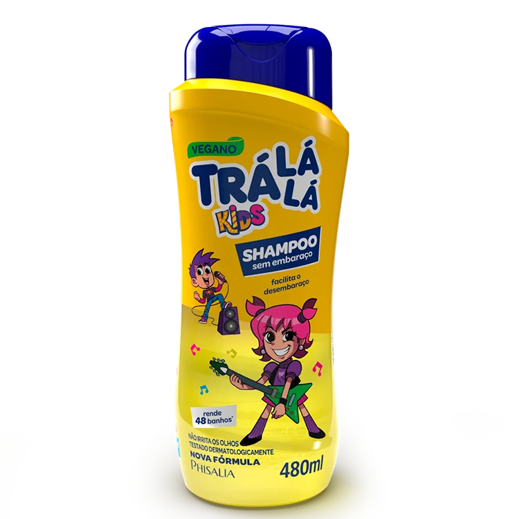 Shampoo Kids Tra Lá Lá 480ml Sem Embaraço