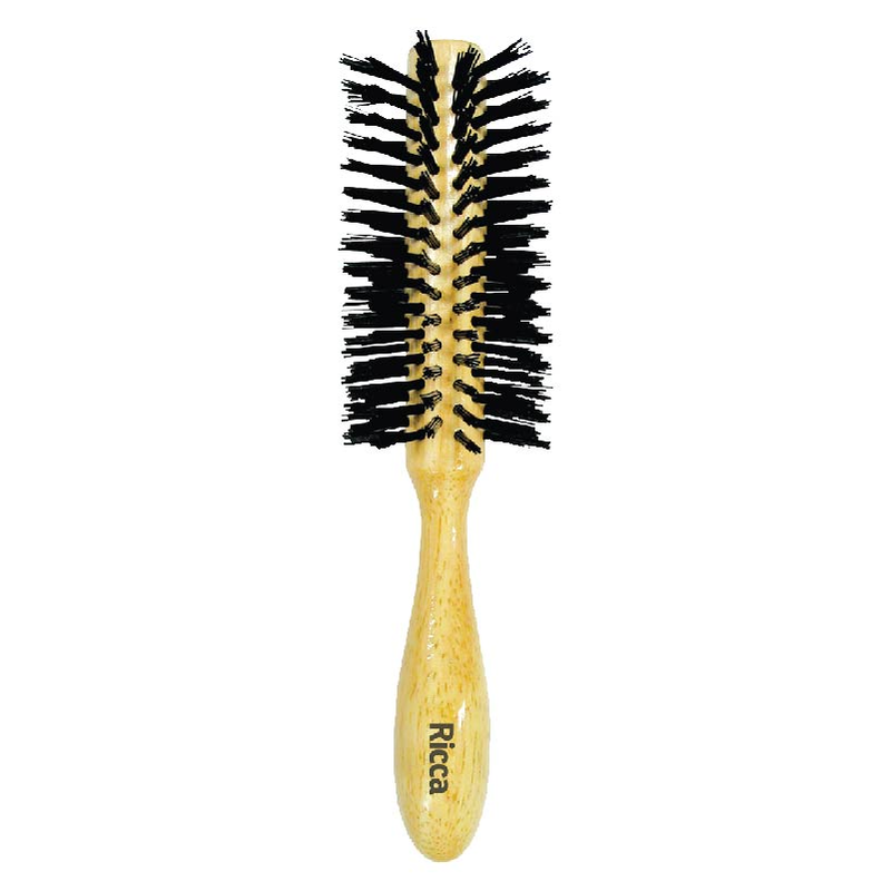 Escova de Cabelo Ricca Belliz De Madeira Nylon Meia Lua Ref. 415