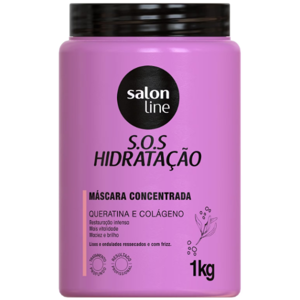Máscara Salon Line Sos Hidratação Queratina E Colágeno 1Kg