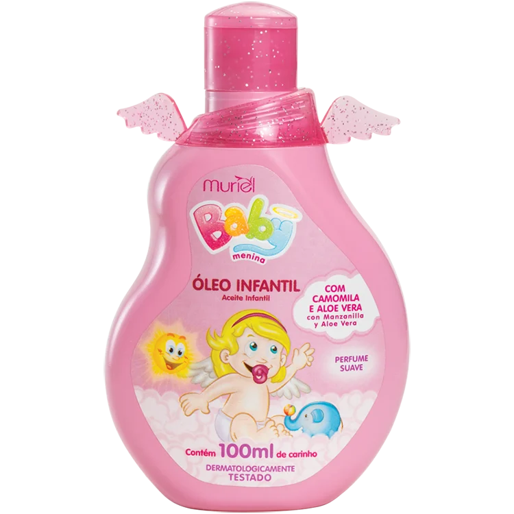 Óleo Corporal Muriel Baby Rosa 100ml