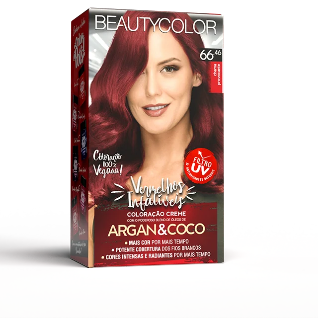 Coloração Creme Beauty Color Vermelhos Infalíveis Chama Provocante 66.46