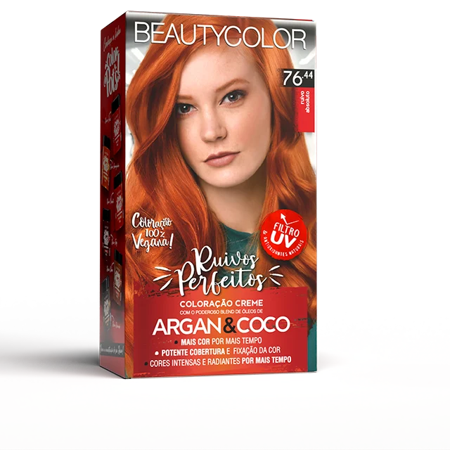 Coloração Creme Beauty Color Ruivos Perfeitos Ruivo Absoluto 76.44