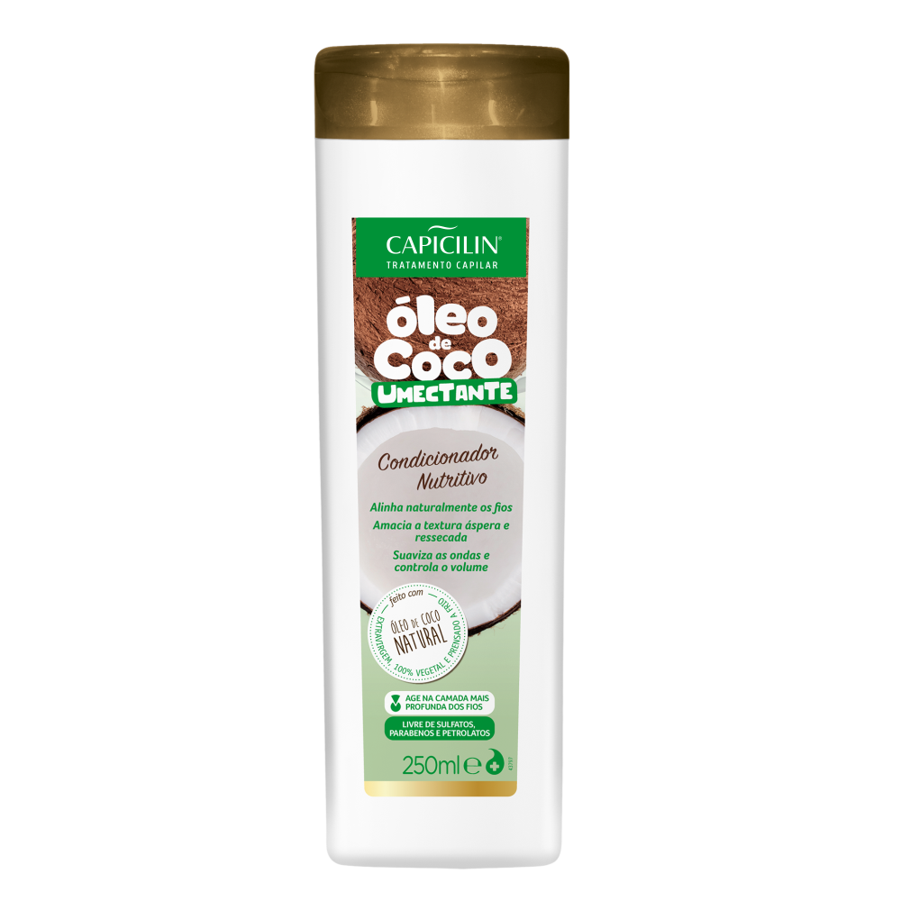 Condicionador Capicilin Nutritivo Óleo De Coco Umectante 250ml