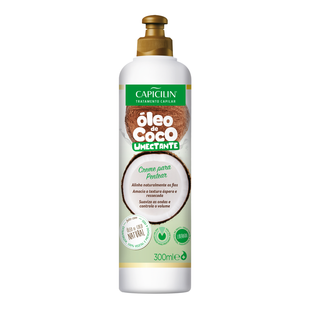 Creme para Pentear Capicilin Óleo de Coco Umectante 300ml