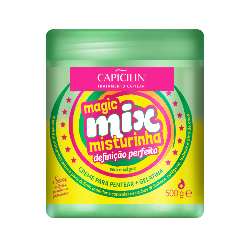 Creme de Pentear e Gelanina Capicilin Magic Mix Definição Perfeita 500g