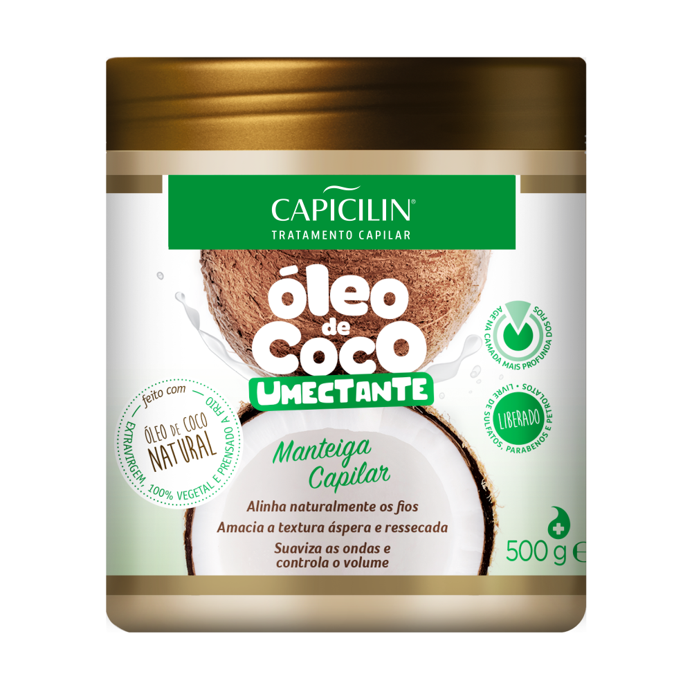 Manteiga Capilar Capicilin Óleo de Coco 500g
