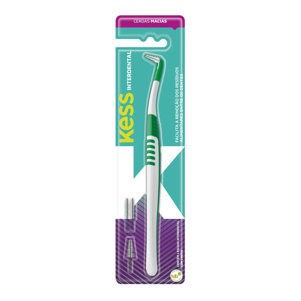 Escova Dental Kess Belliz Macia Interdental Com 4 Refis Ref. 1990
