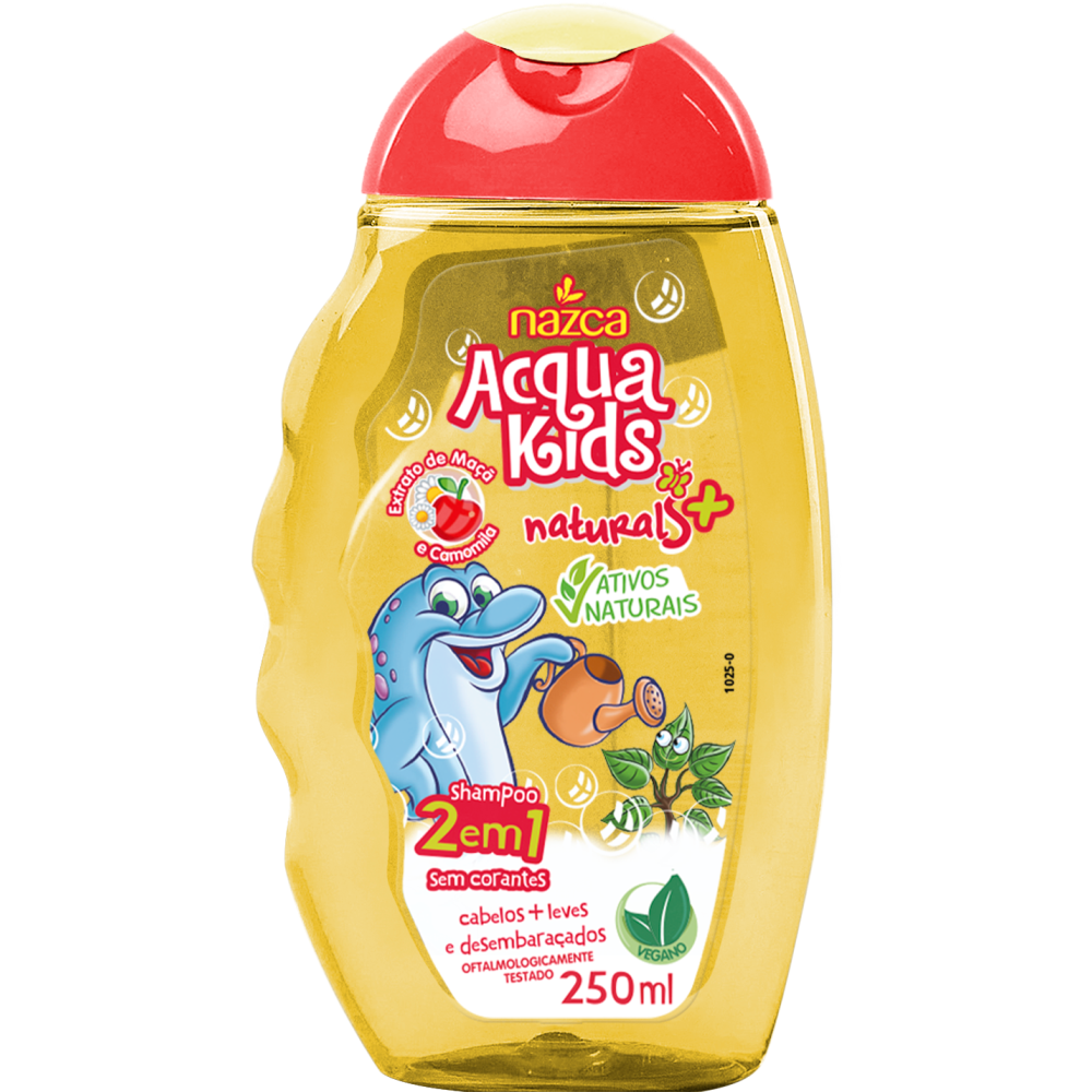 Shampoo Nazca Acqua Kids 2 em 1 Maçã e Camomila 250ml