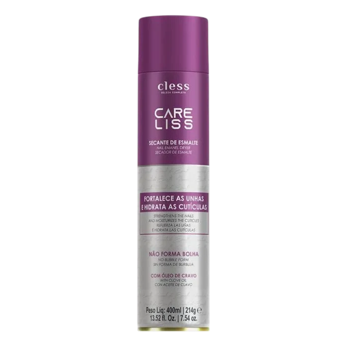 Spray Secante De Esmalte Cless Care Liss Com Óleo De Carvos 400ml