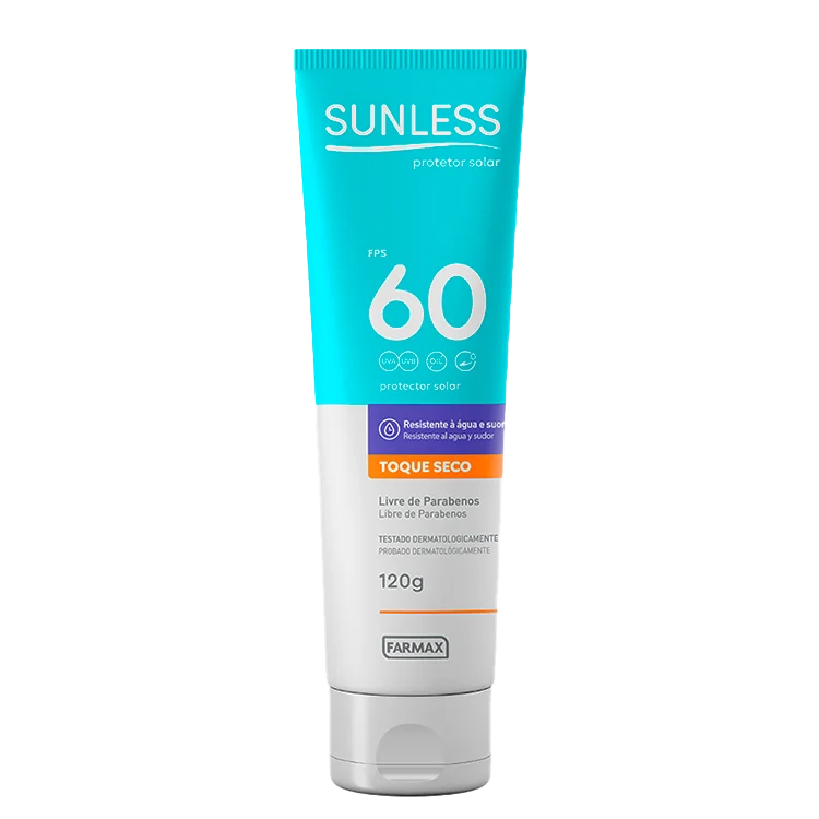 Protetor Solar Farmax Sunless FPS60 Toque Seco 120g