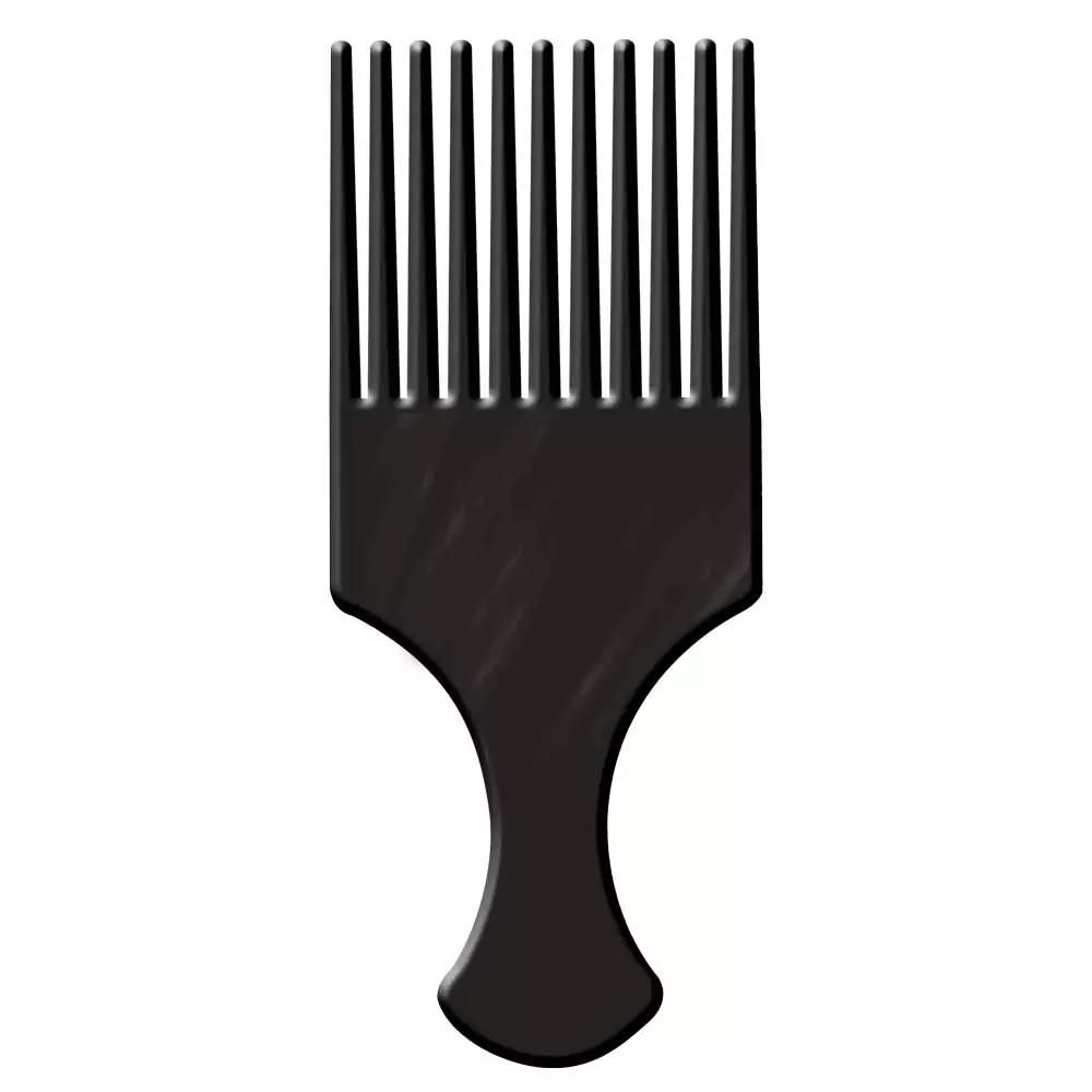 Pente Santa Clara Afro Dentes Largos Preto Ref. 3778