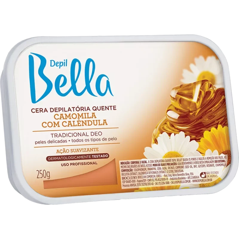 Cera Depilatória Quente Depil Bella Camomila Com Calêndula 250G