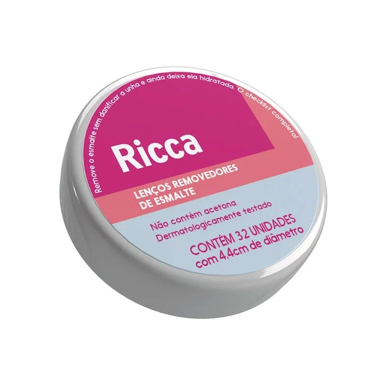 Lenço Ricca Belliz Com 32 Unidades Removedor de Esmalte Ref. 3702