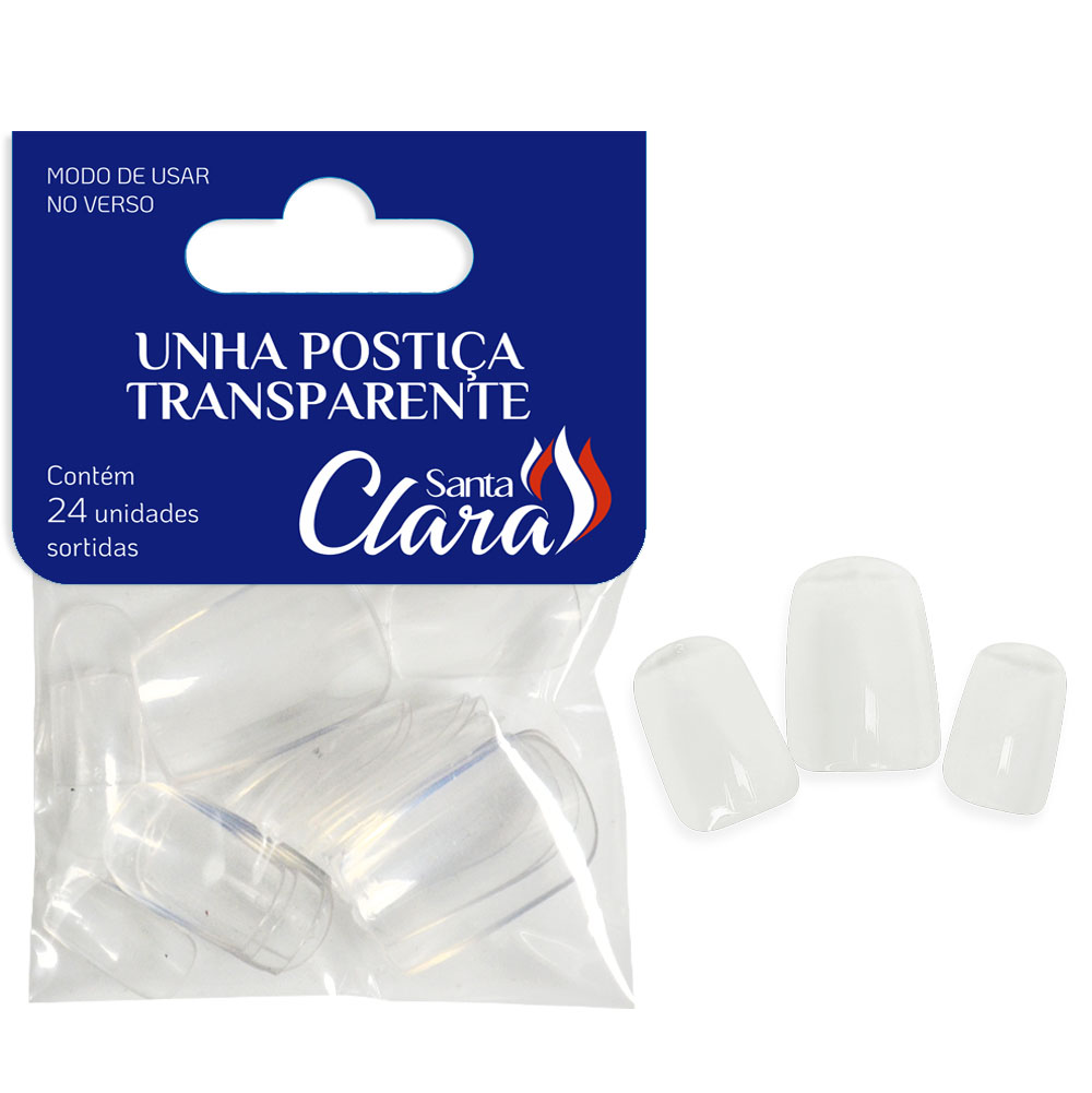 Expositor de Unhas Postiças Santa Clara Transparente Com 24 Unidades Ref. 3319
