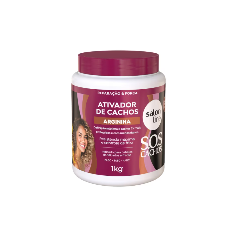 Ativador De Cachos Salon Line Sos Cachos Arginina Resistência Máxima 1Kg
