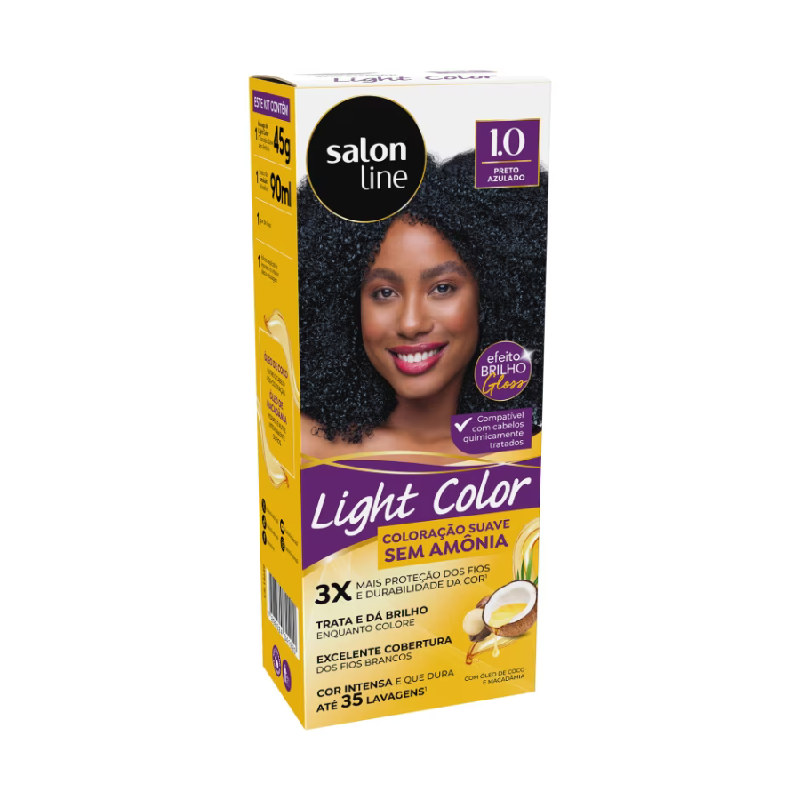 Coloração Suave Light Color 1.0 Preto Azulado