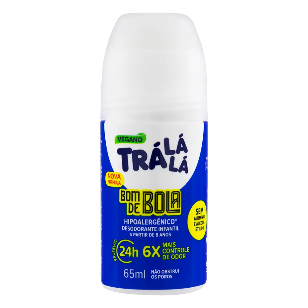 Desodorante Roll-On Tra Lá Lá 65ml Bom de Bola