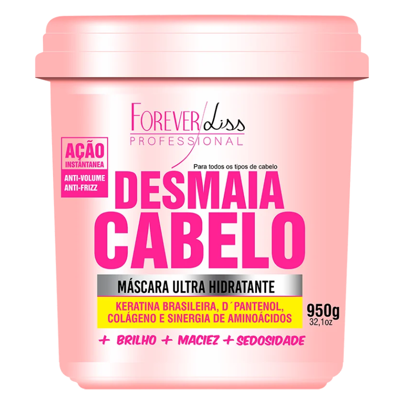 Máscara Ultra Hidratante Desmaia Cabelo Forever Liss 950G