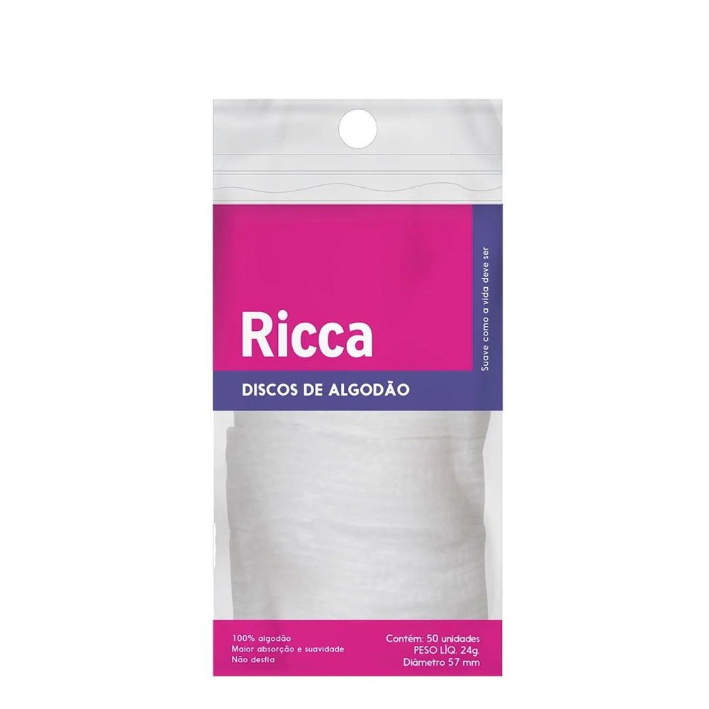 Algodão Ricca Belliz Com 50 Unidades Em Disco Ref. 3218