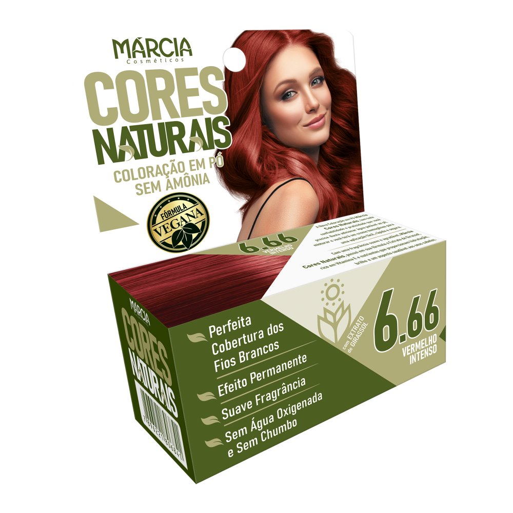 Tintura Em Pó Márcia 6.66 - Vermelho Intenso