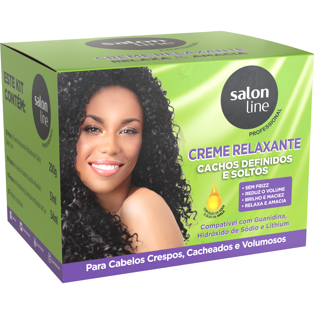 Creme Relaxante Salon Line Óleo De Coco E Óleo De Avelã 200G