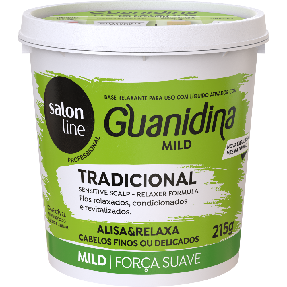 Guanidina Salon Line Tradicional Mild Alisa E Relaxa 215G