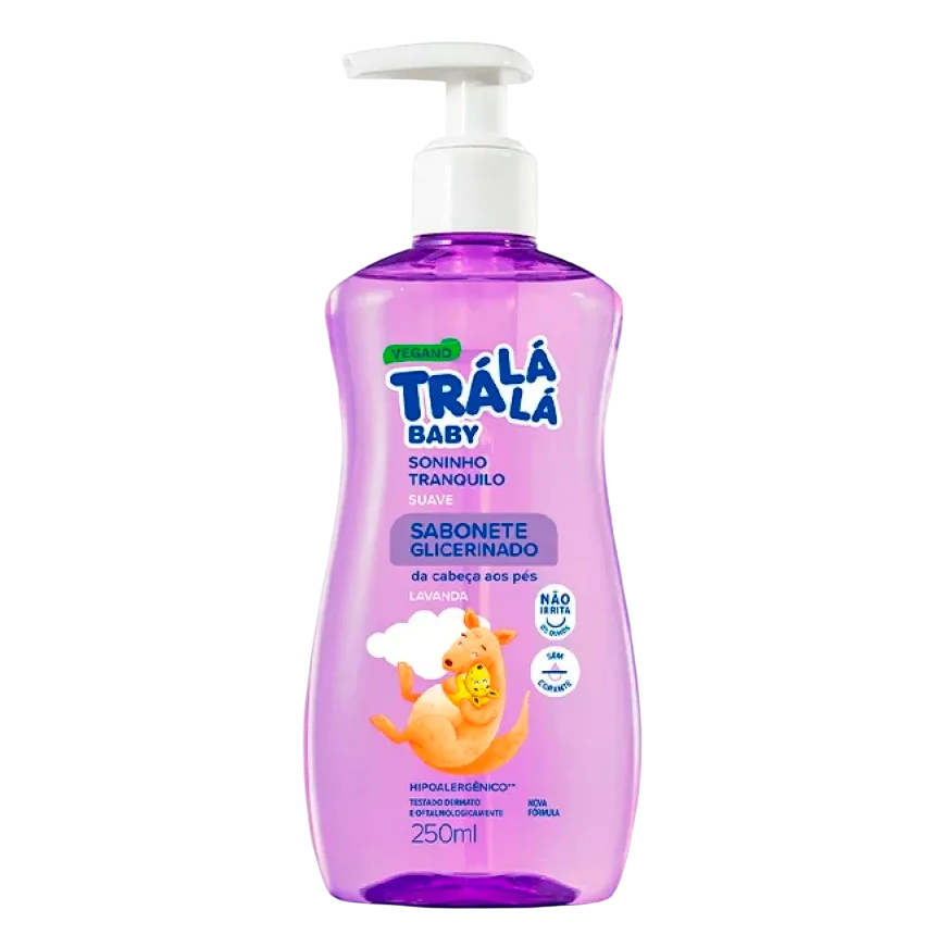 Sabonete Líquido Baby Tra Lá Lá 250ml Suave Lavanda Glicerinado