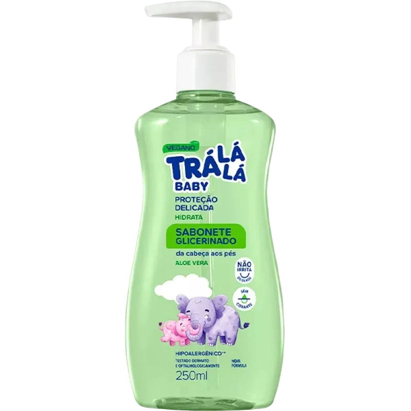 Sabonete Líquido Baby Tra Lá Lá 250ml Hidrata Aloe Vera Glicerinado