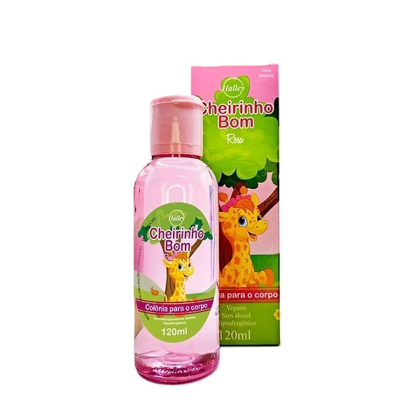 Colônia Infantil Halley Cheirinho Bom Rosa 120ml