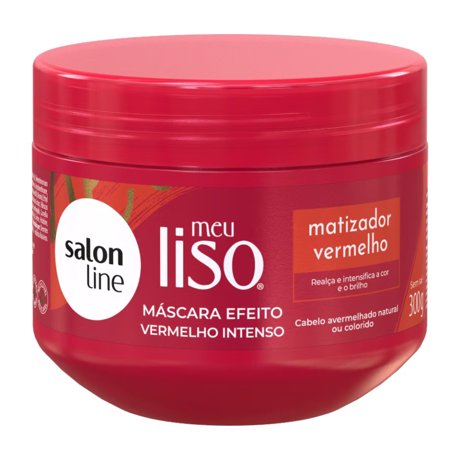 Máscara Matizadora Salon Line Meu Liso Matizador Vermelho 300G